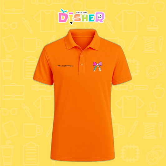 PBD-C-0040: Polo Bordada Dry Fit Caballero I Moño arcoiris