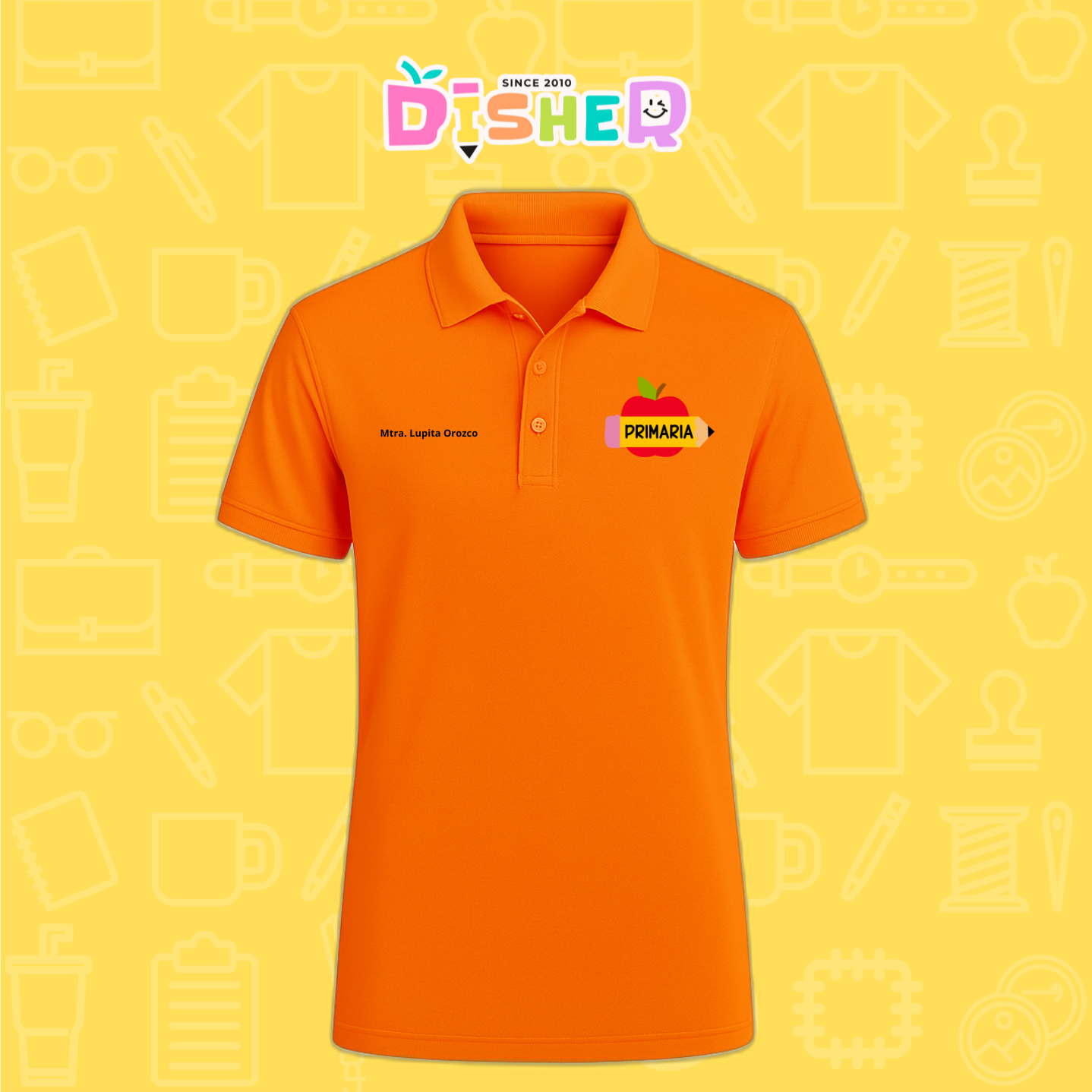 PBD-C-0086: Polo Bordada Dry Fit Caballero I Teacher rainbow