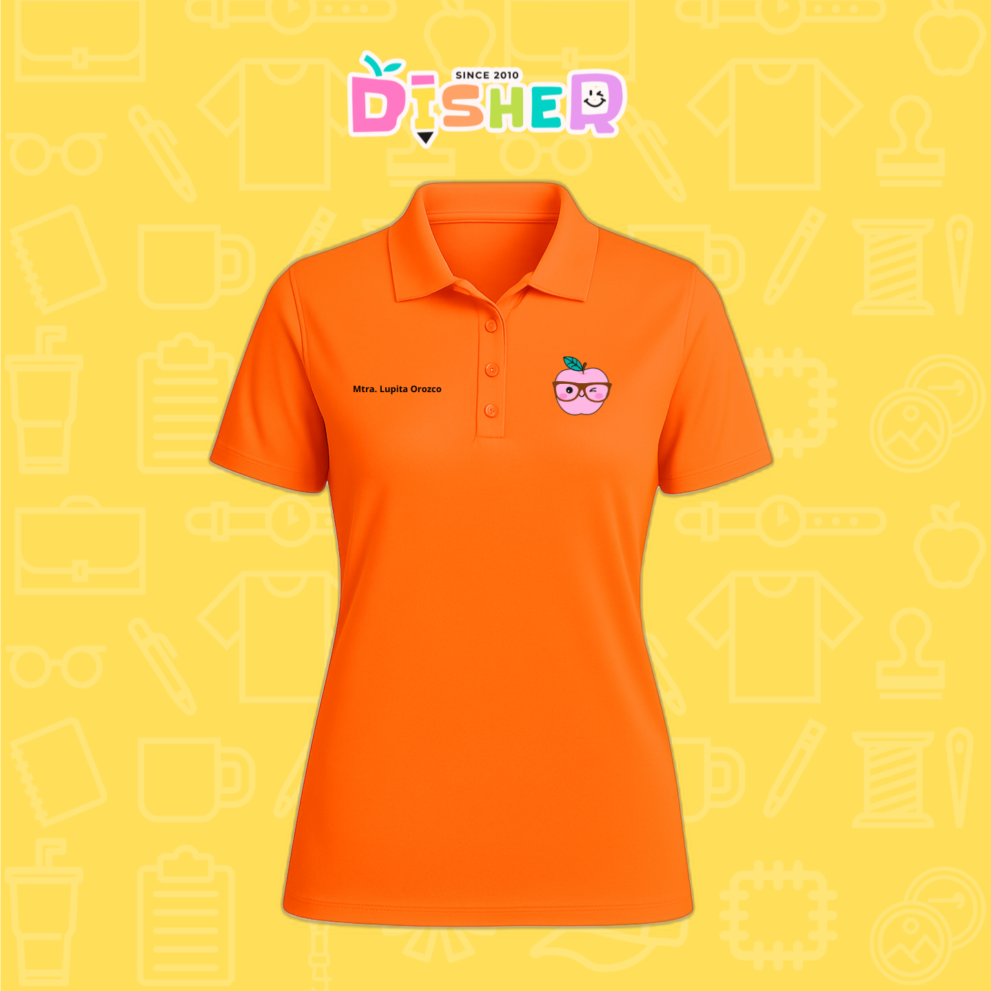 PBD-D-050: Polo Bordada Dry Fit Dama I Manzana lentes