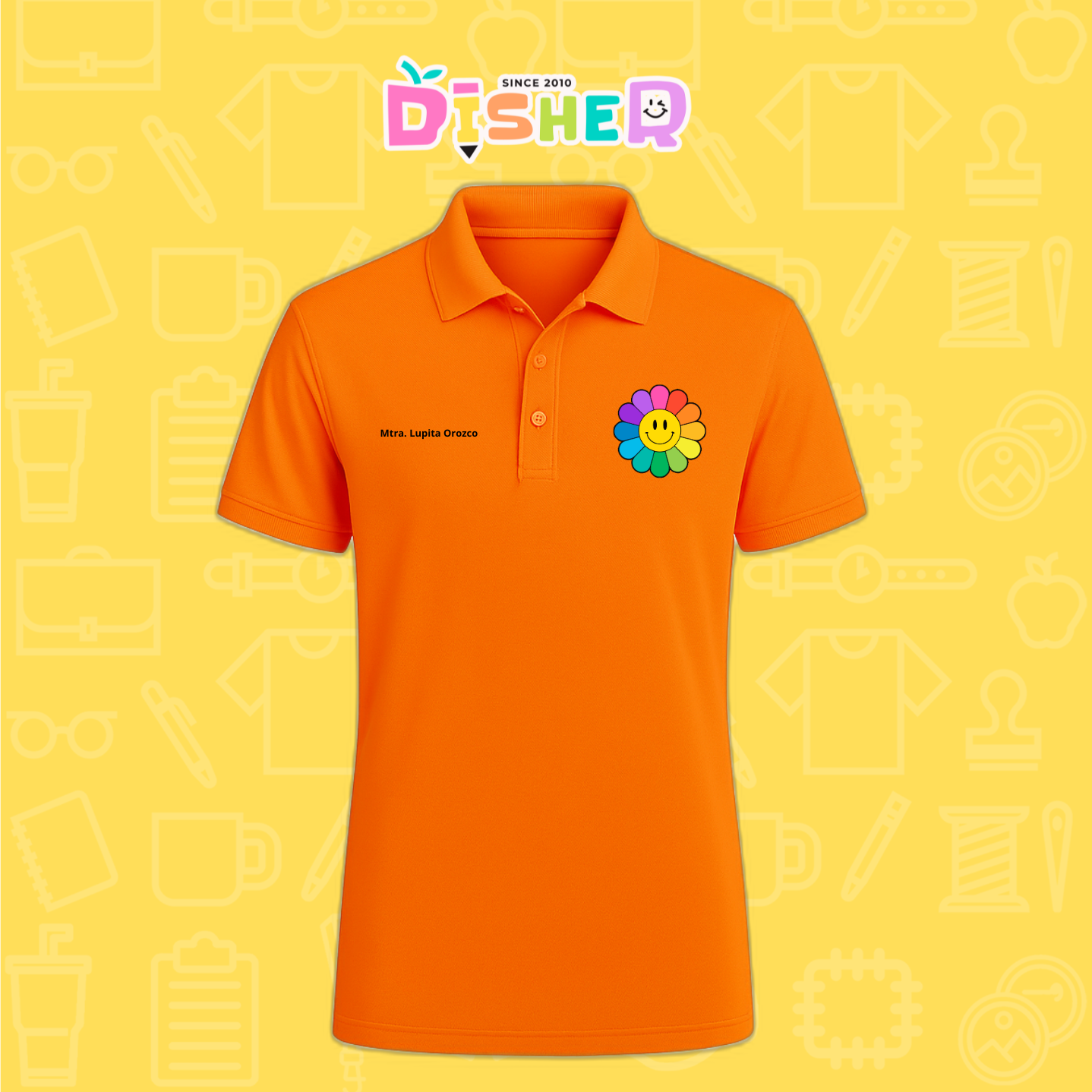 PBD-C-0018: Polo Bordada Dry Fit Caballero I Flor de colores
