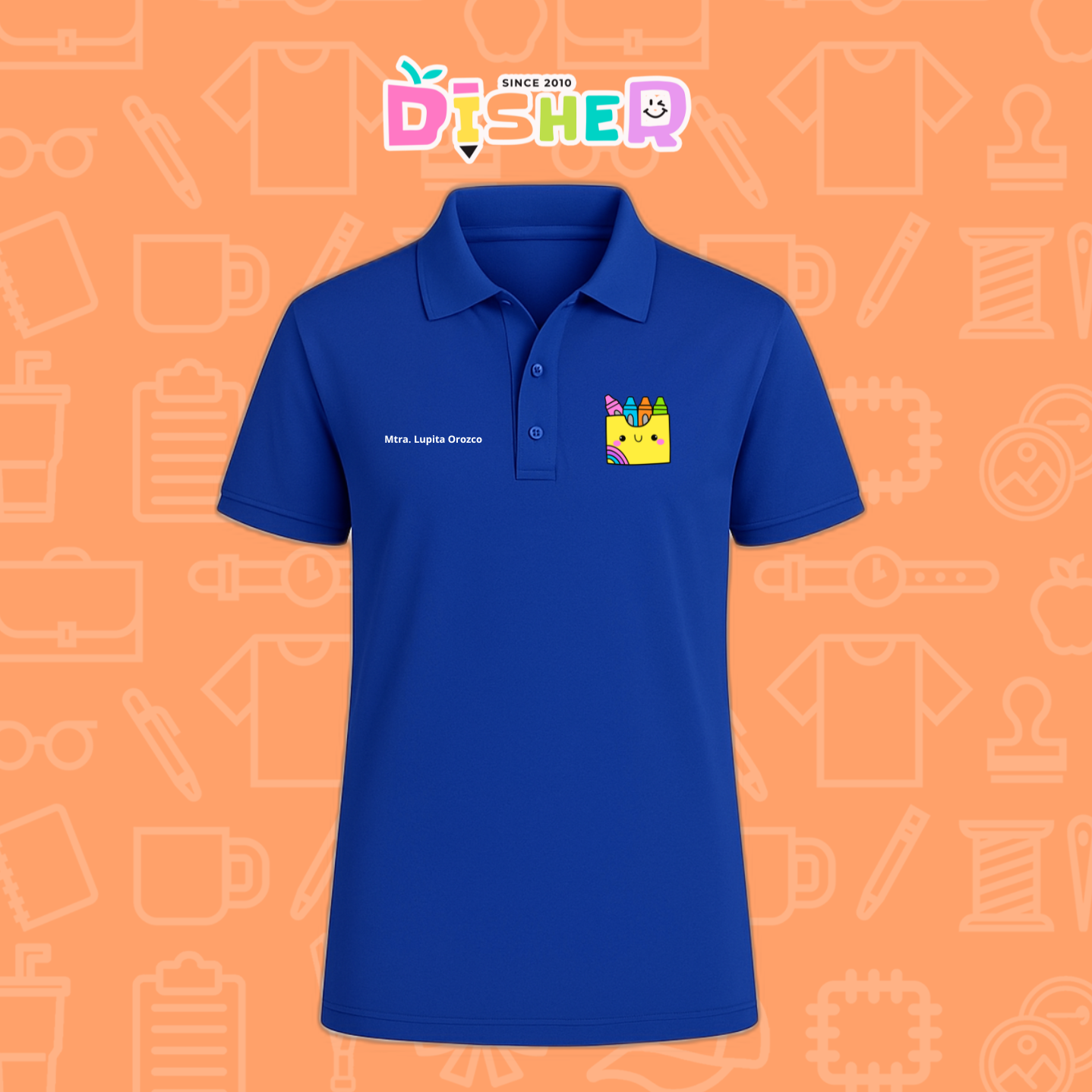 PBD-C-0016: Polo Bordada Dry Fit Caballero I Cajita crayola