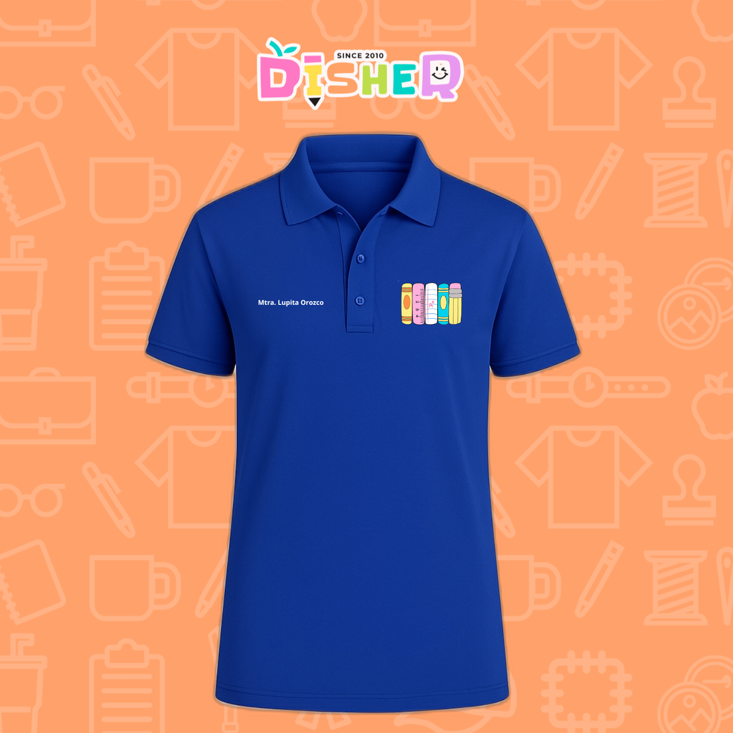 PBD-C-0055: Polo Bordada Dry Fit Caballero I Libros