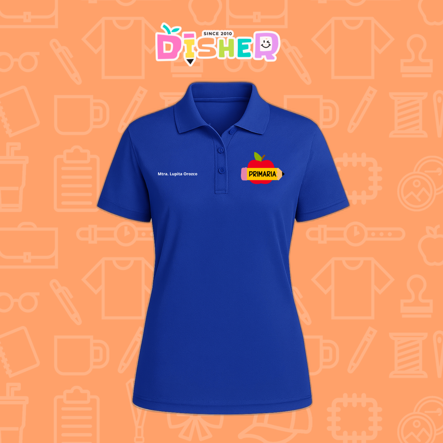PBD-D-085: Polo Bordada Dry Fit Dama I Manzana primaria