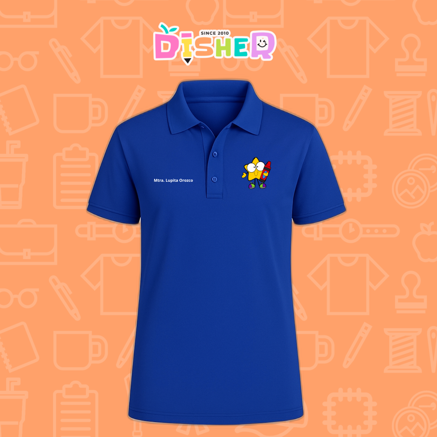PBD-C-0066: Polo Bordada Dry Fit Caballero I Estrella manitas