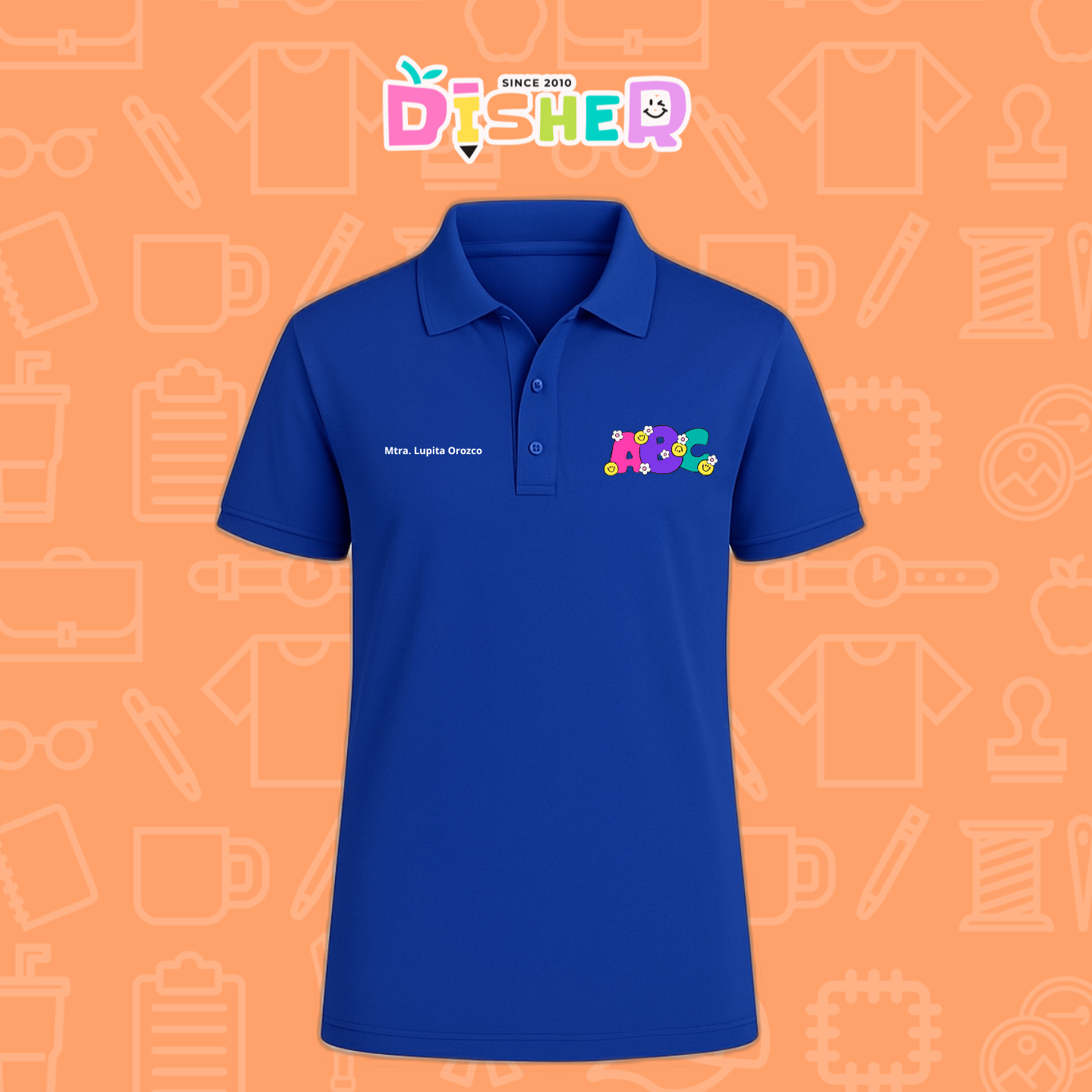 PBD-C-0043: Polo Bordada Dry Fit Caballero I Abc flores