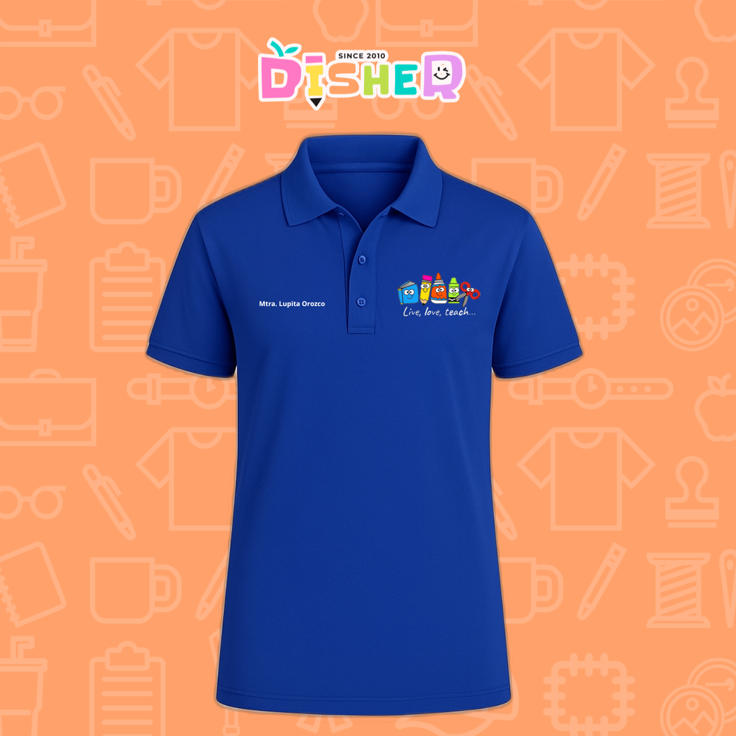 PBD-C-0064: Polo Bordada Dry Fit Caballero I Útiles felices