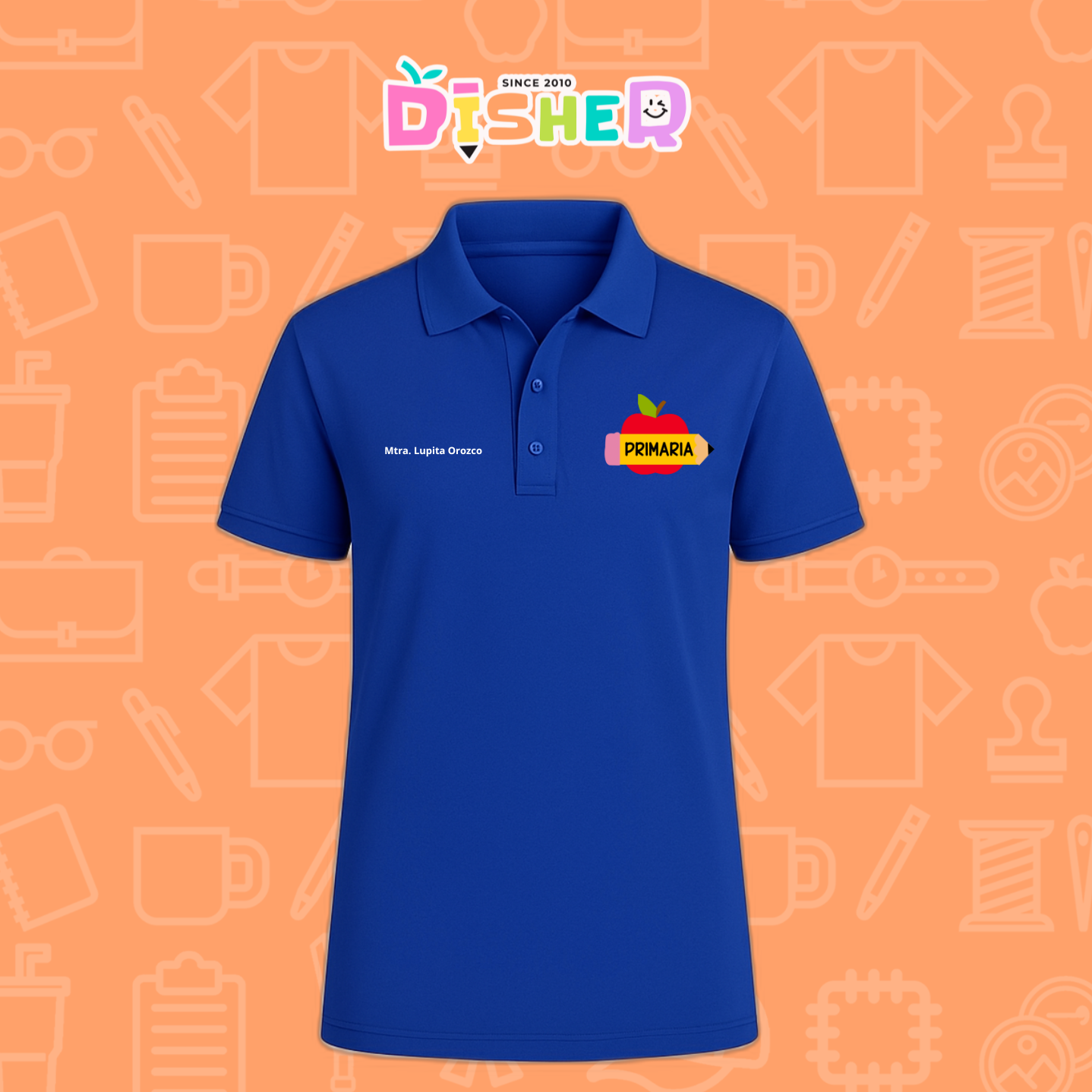 PBD-C-0085: Polo Bordada Dry Fit Caballero I Manzana primaria