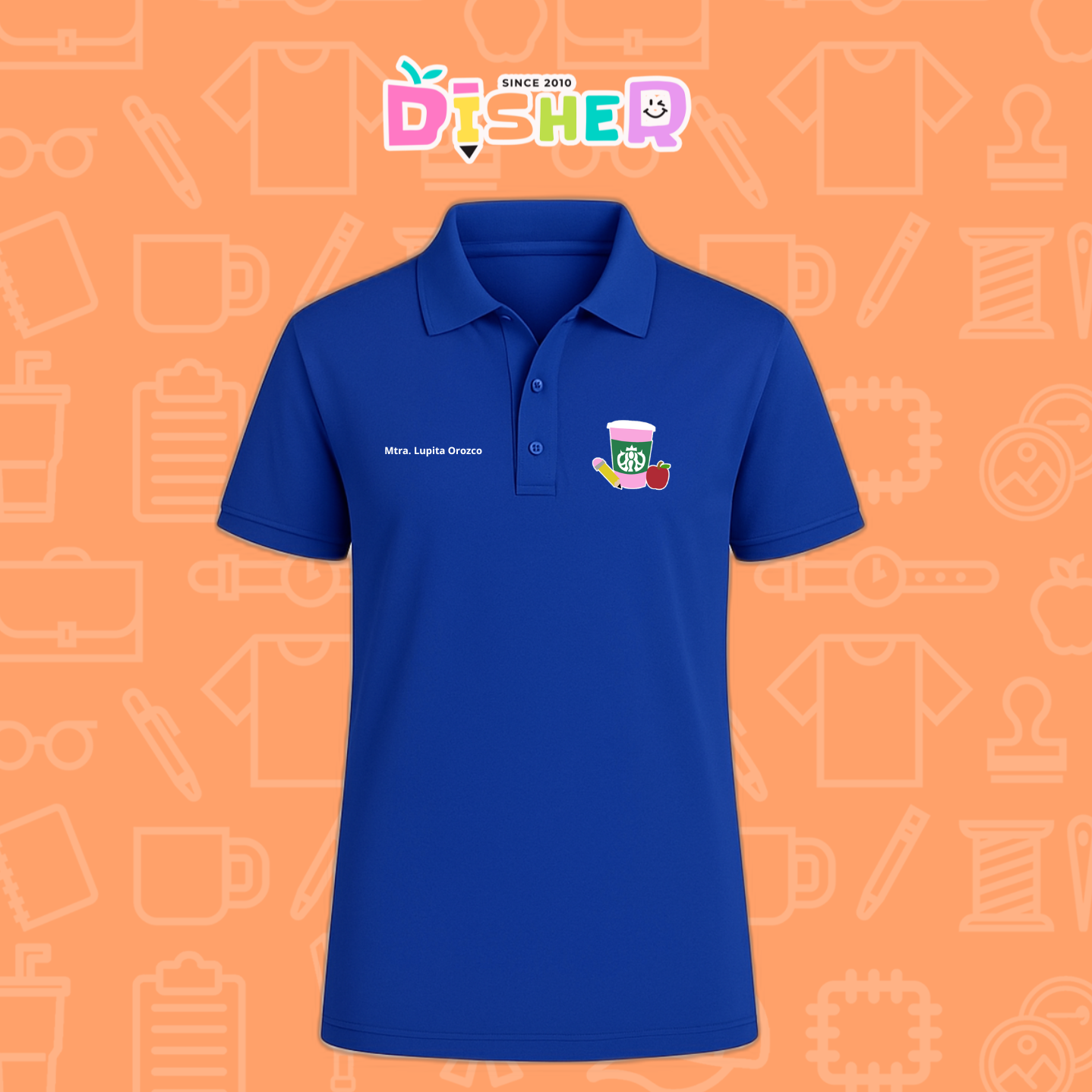 PBD-C-0037: Polo Bordada Dry Fit Caballero I Teacher Starbucks