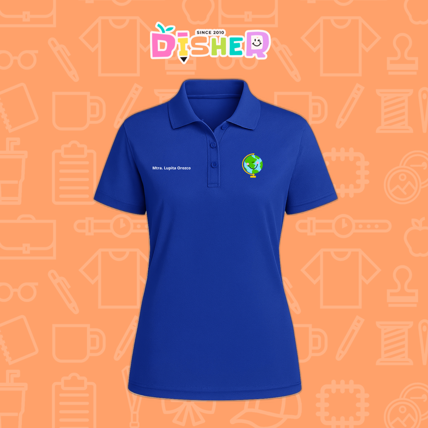 PBD-D-034: Polo Bordada Dry Fit Dama I Smile World