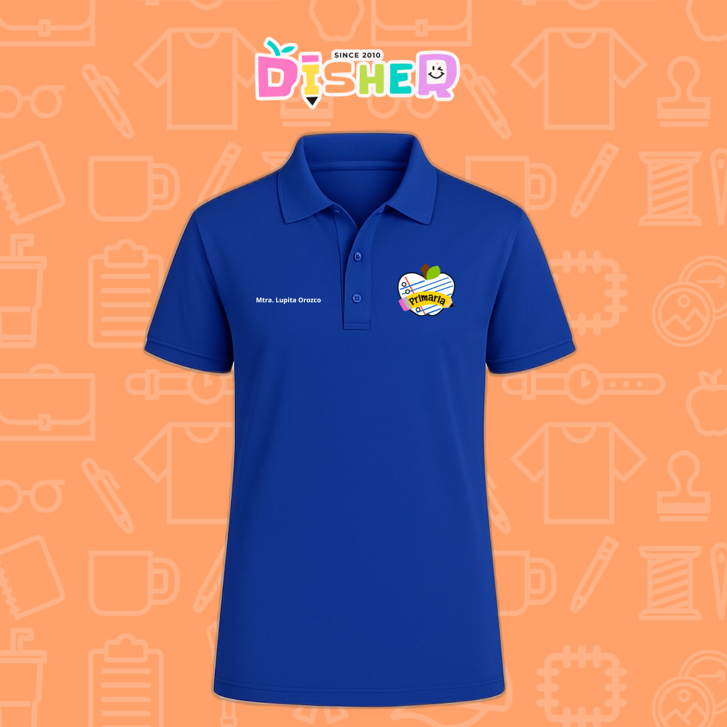 PBD-C-0093: Polo Bordada Dry Fit Caballero I Corazón papel primaria