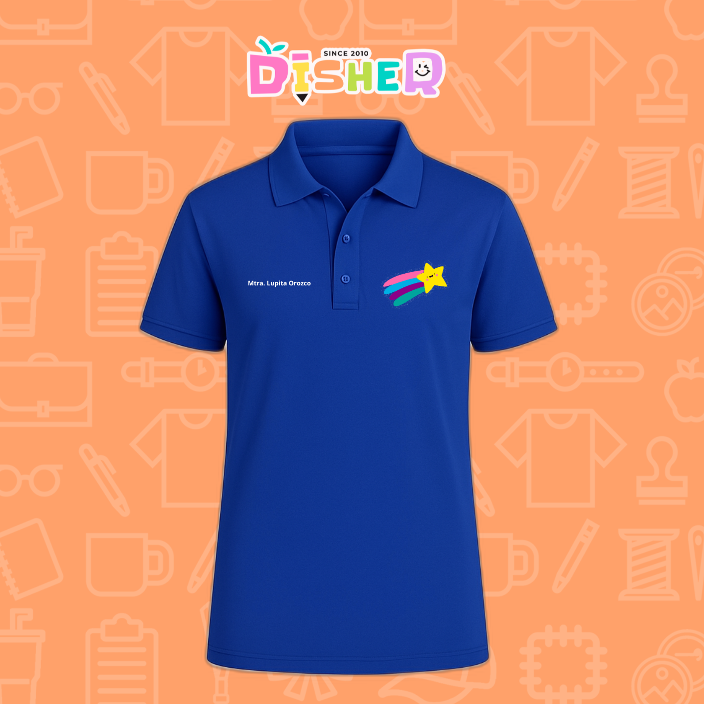 PBD-C-0019: Polo Bordada Dry Fit Caballero I Estrella fugaz