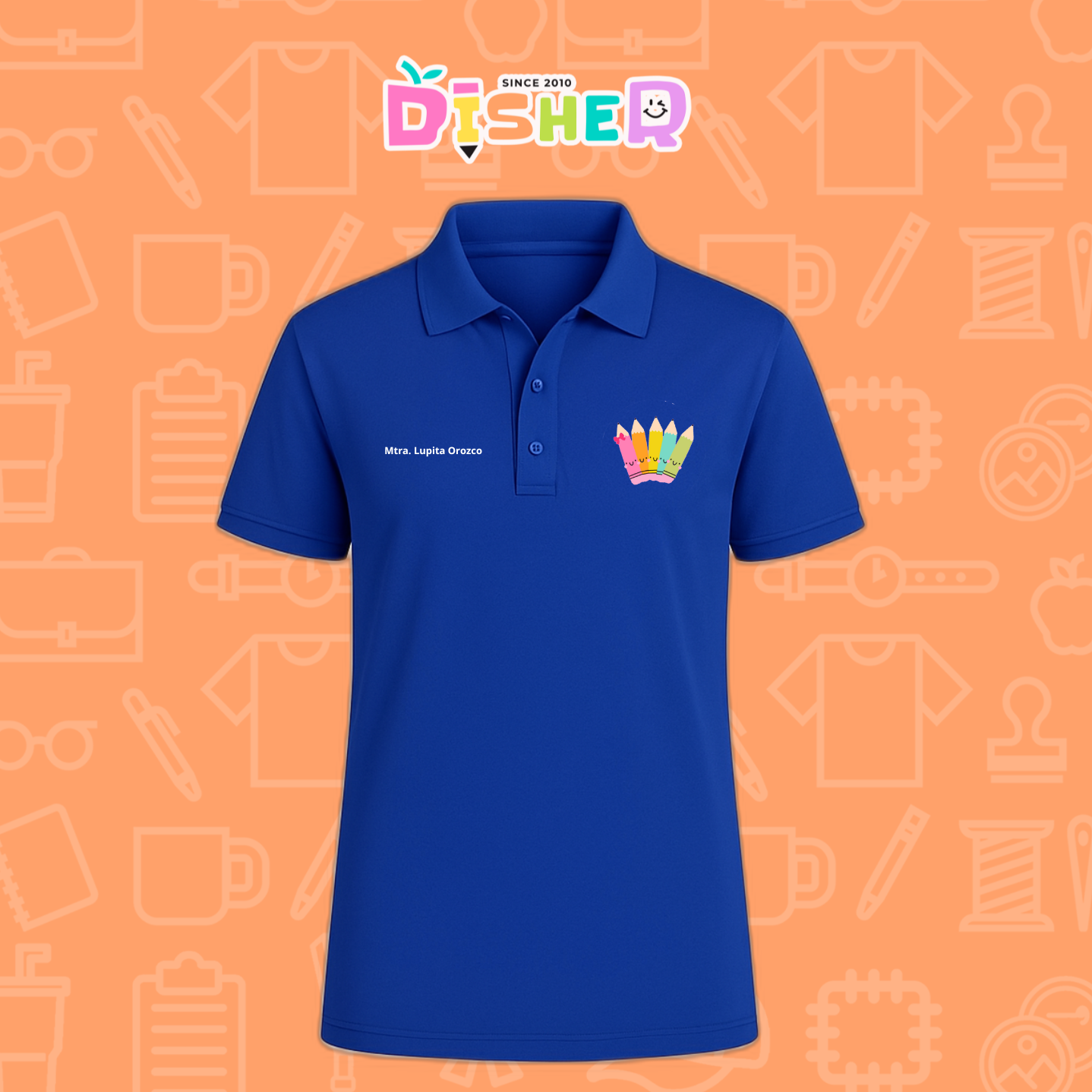PBD-C-0042: Polo Bordada Dry Fit Caballero I Amigas crayolas
