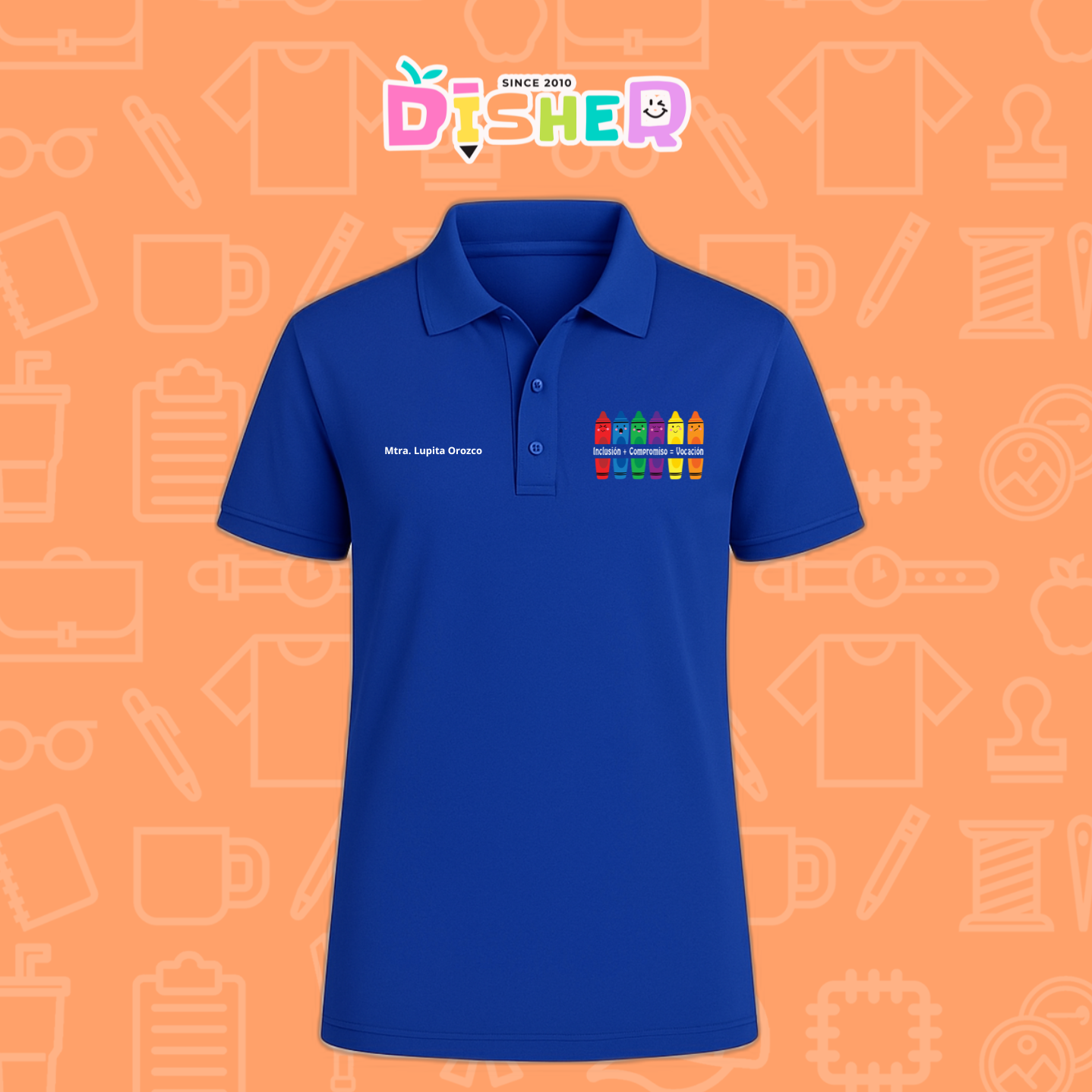 PBD-C-0063: Polo Bordada Dry Fit Caballero I Crayolitas emociones