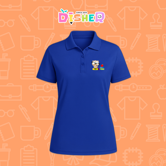 PBD-D-072: Polo Bordada Dry Fit Dama I Búho lentes