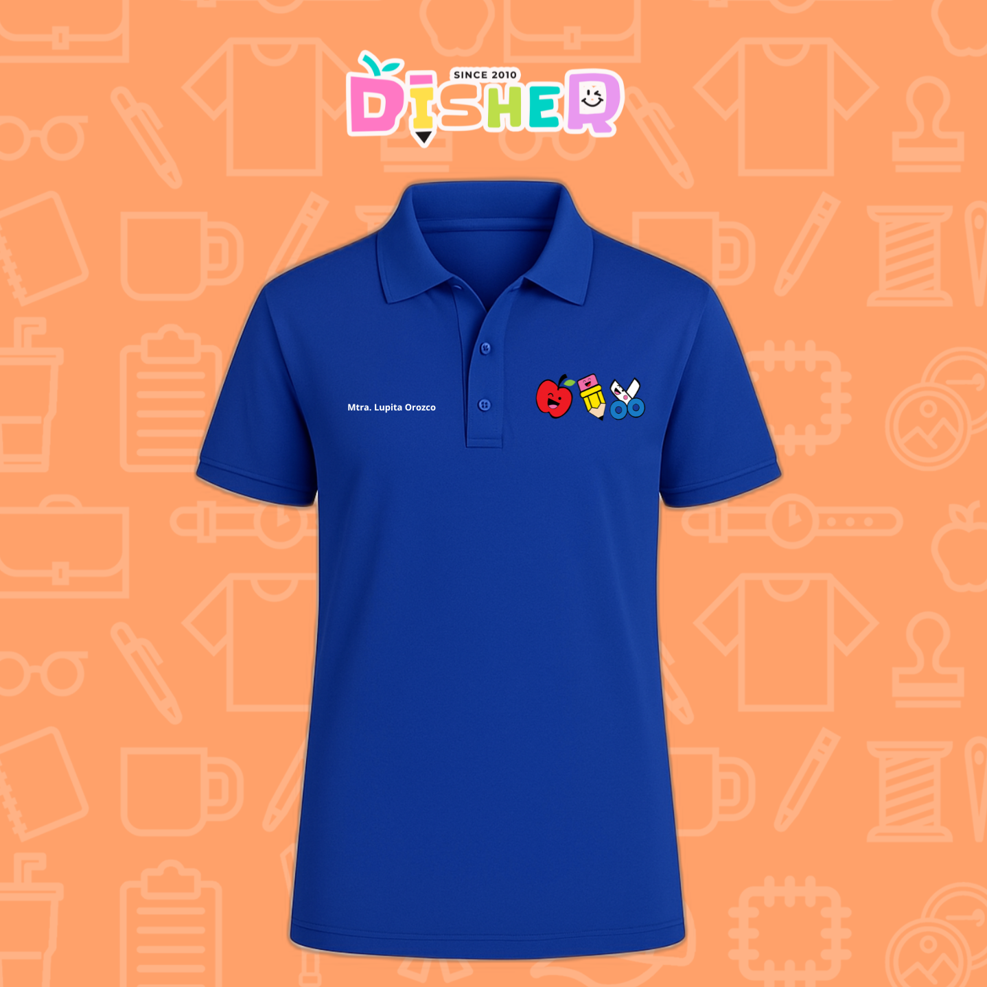 PBD-C-0065: Polo Bordada Dry Fit Caballero I Soy Maestro útiles