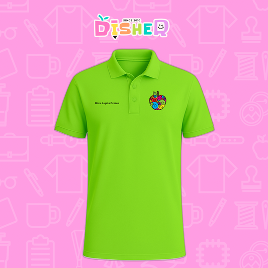 PBD-C-0067: Polo Bordada Dry Fit Caballero I  Manzana risco