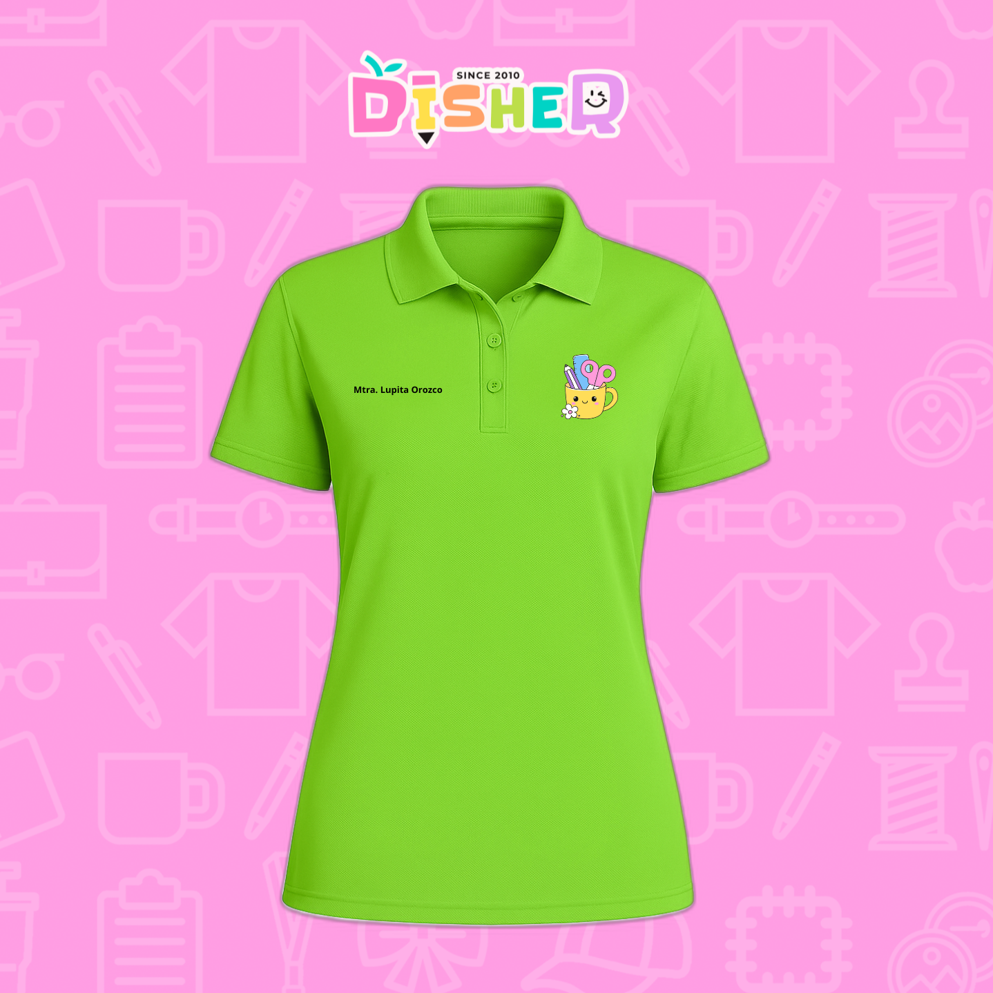 PBD-D-052: Polo Bordada Dry Fit Dama I Tacita útiles