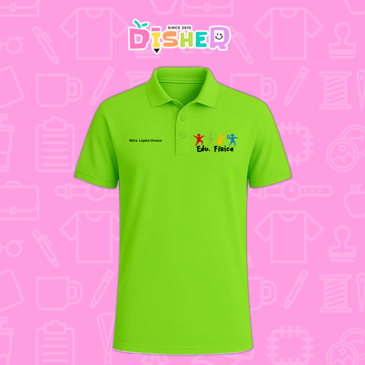 PBD-C-0090: Polo Bordada Dry Fit Caballero I Educación física