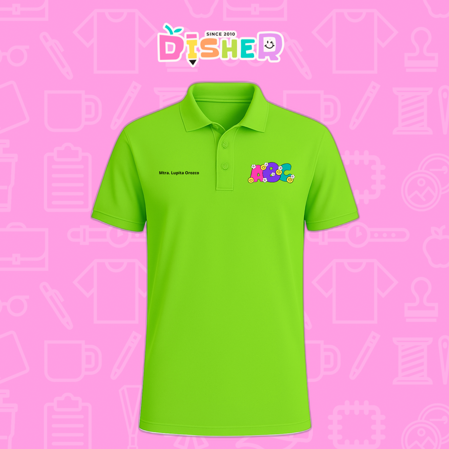 PBD-C-0043: Polo Bordada Dry Fit Caballero I Abc flores