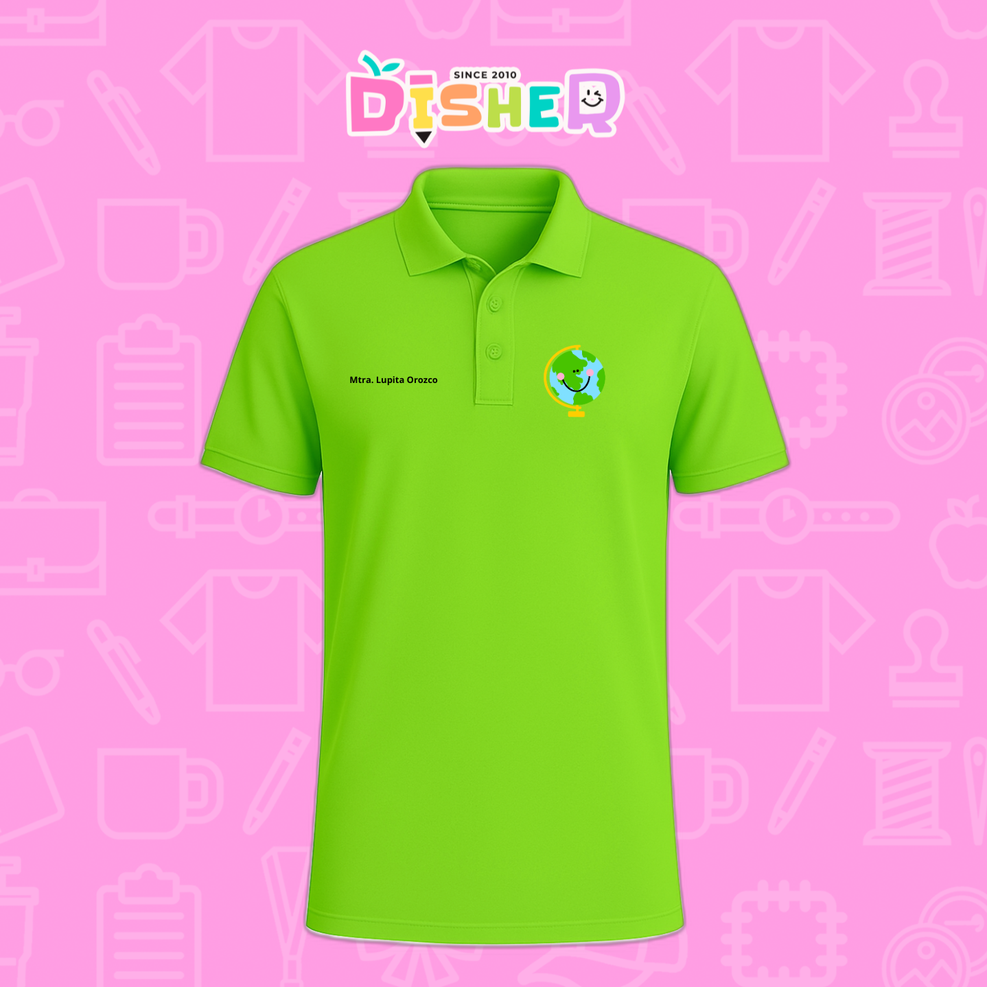 PBD-C-0034: Polo Bordada Dry Fit Caballero I Smile World