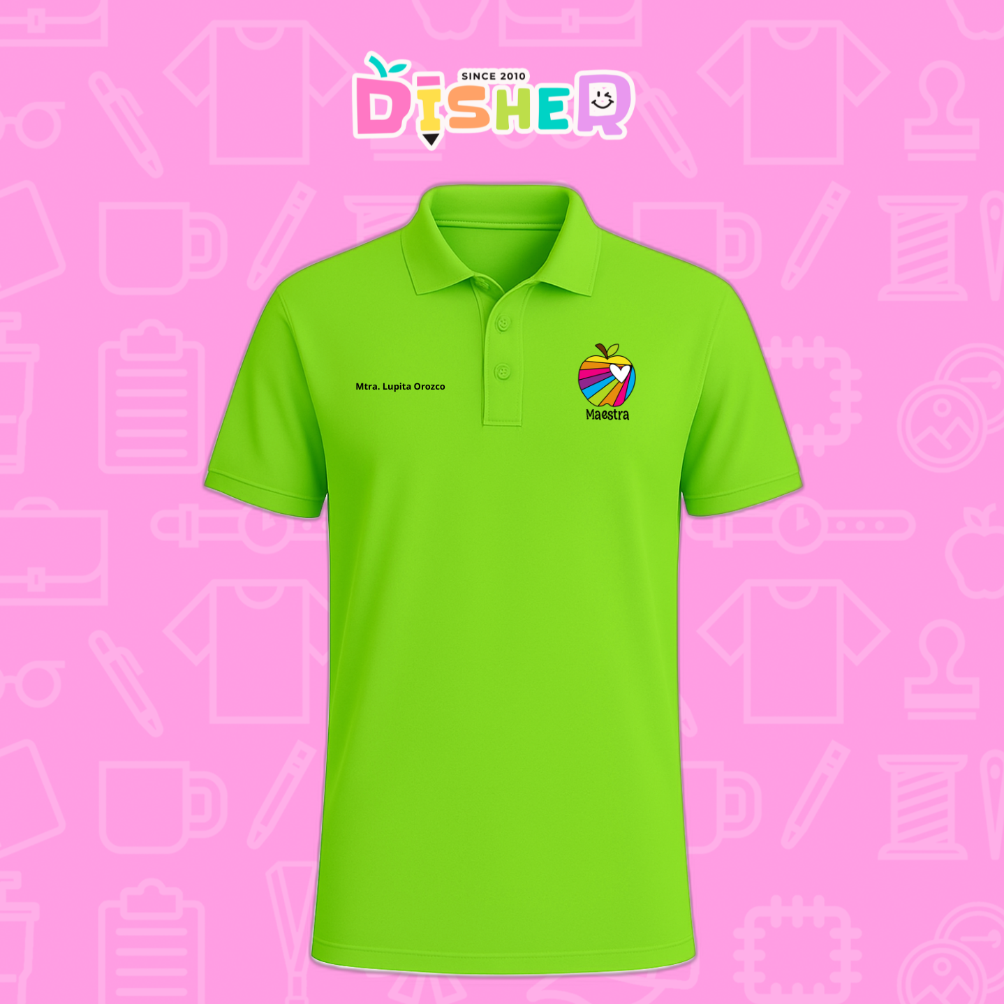 PBD-C-0075: Polo Bordada Dry Fit Caballero I Manzana rayas colores
