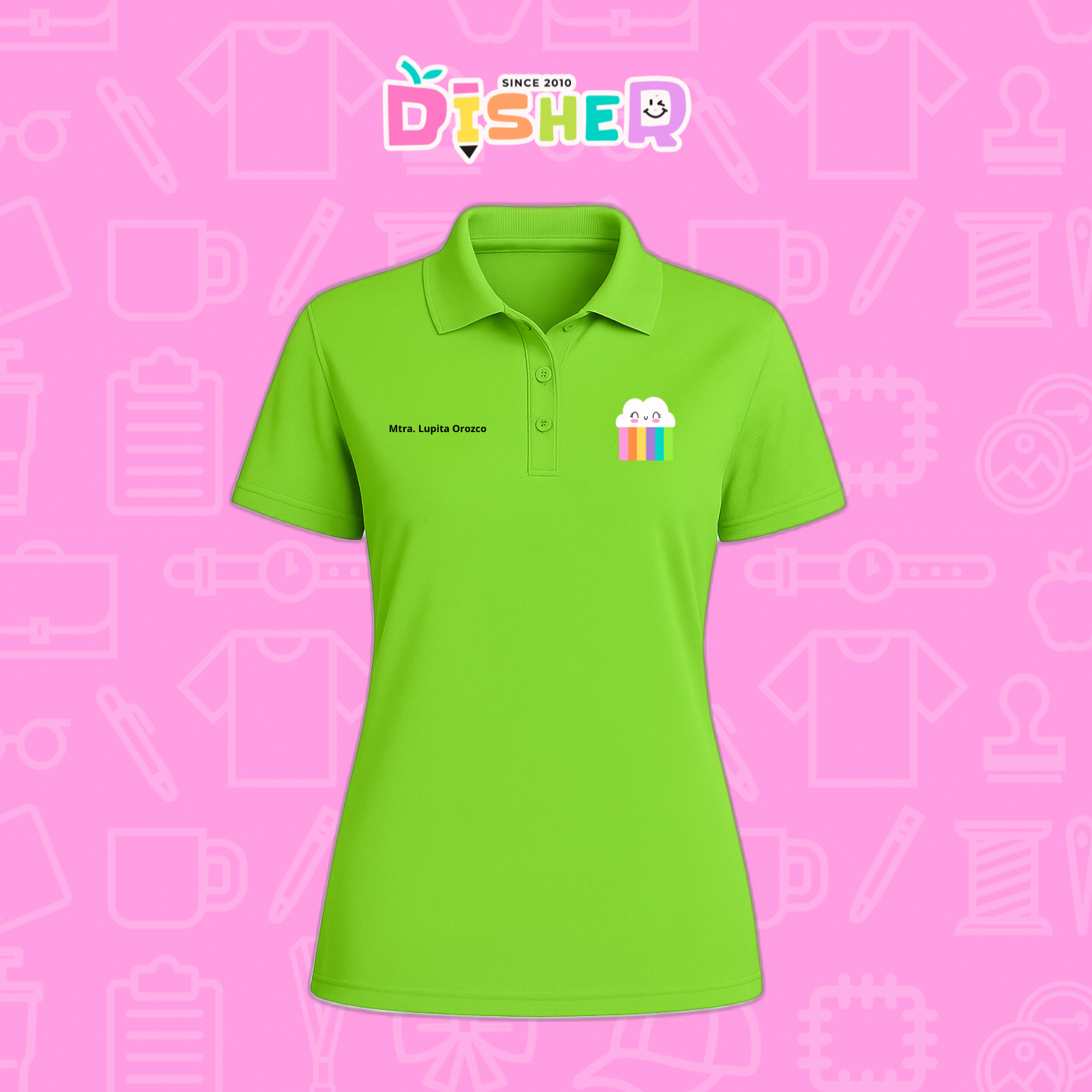 PBD-D-053: Polo Bordada Dry Fit Dama I Nubecita