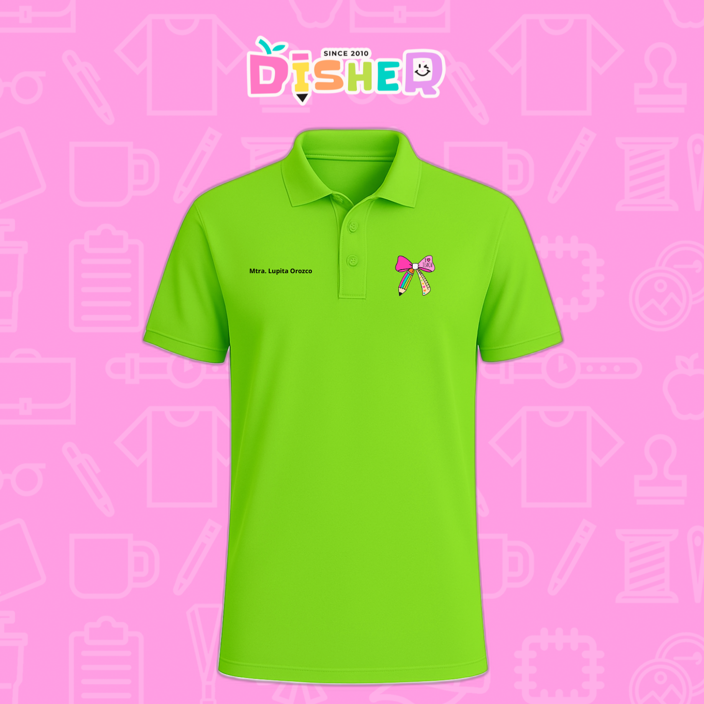 PBD-C-0040: Polo Bordada Dry Fit Caballero I Moño arcoiris