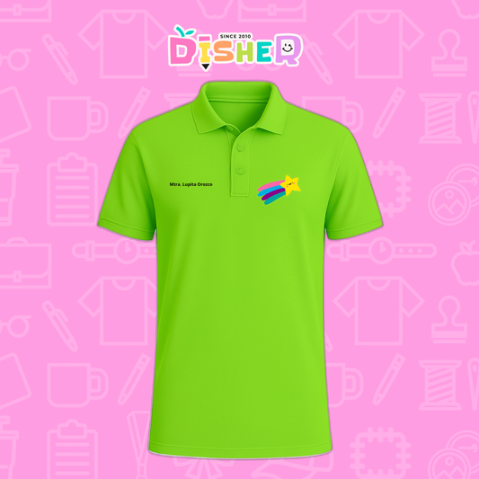 PBD-C-0019: Polo Bordada Dry Fit Caballero I Estrella fugaz