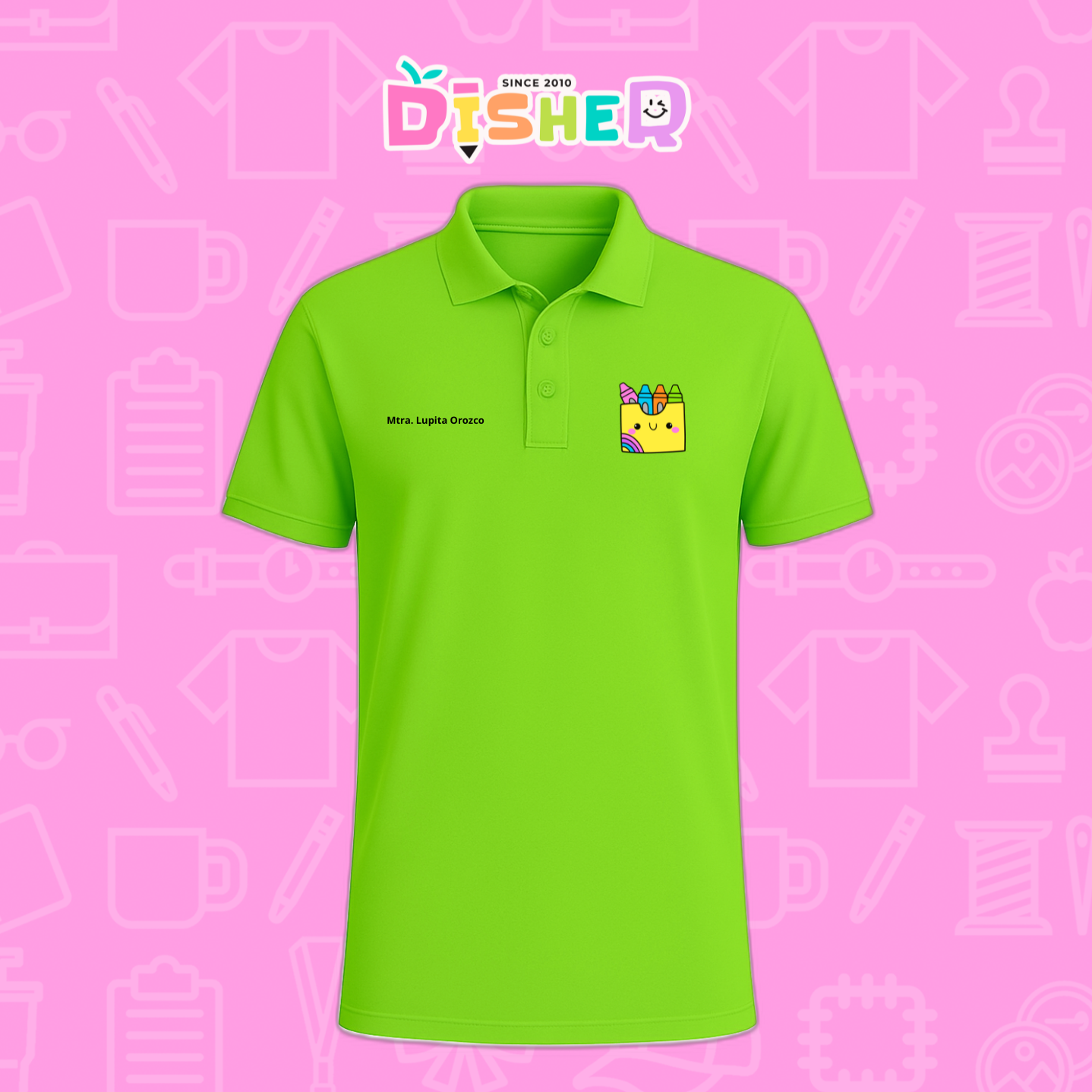 PBD-C-0016: Polo Bordada Dry Fit Caballero I Cajita crayola