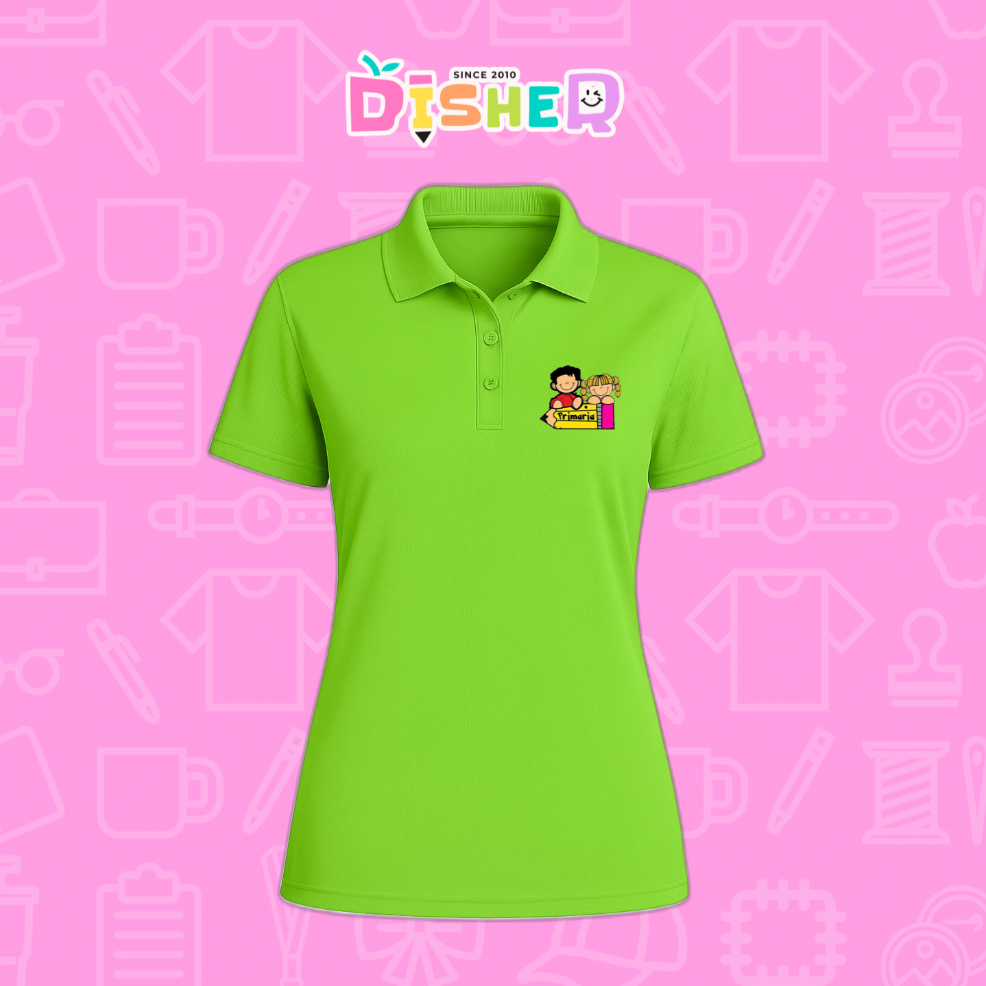 PBD-D-081: Polo Bordada Dry Fit Dama I Niños preescolar