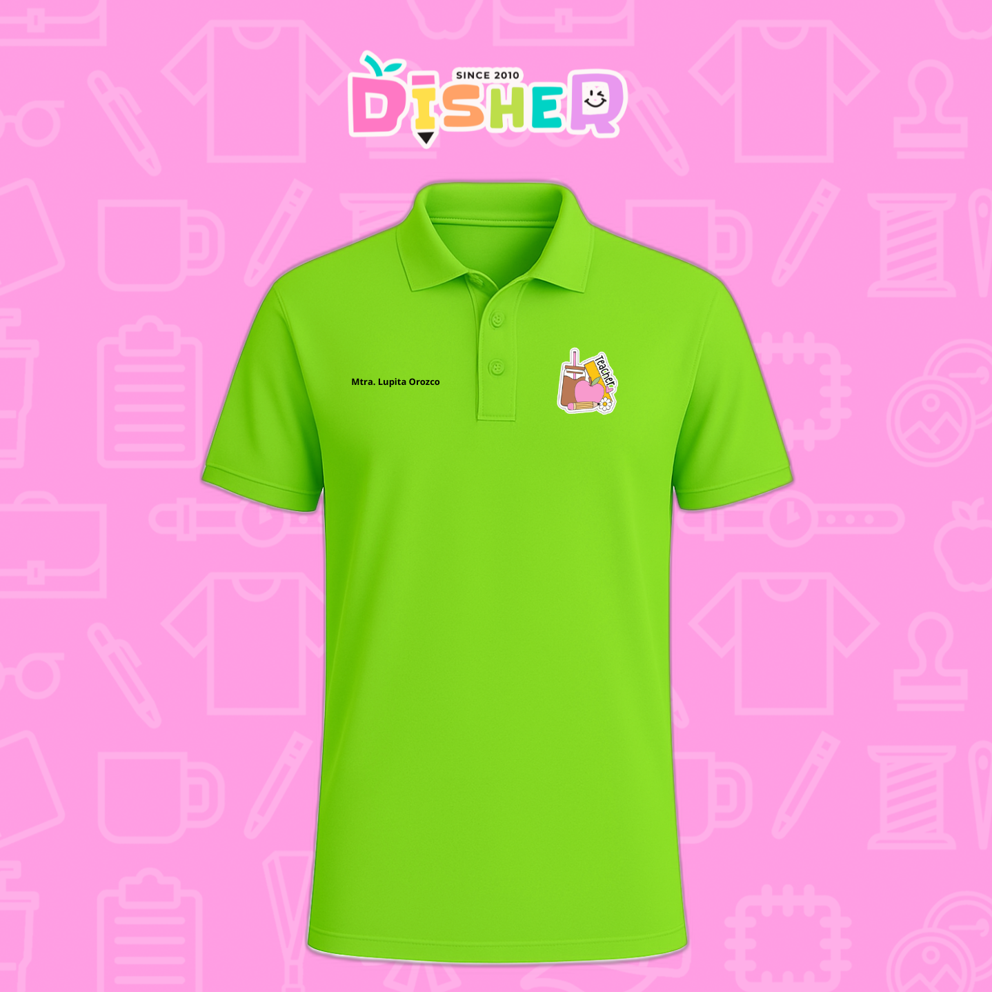 PBD-C-0036: Polo Bordada Dry Fit Caballero I Teacher coffe