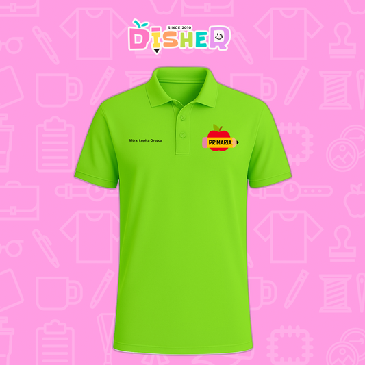 PBD-C-0085: Polo Bordada Dry Fit Caballero I Manzana primaria