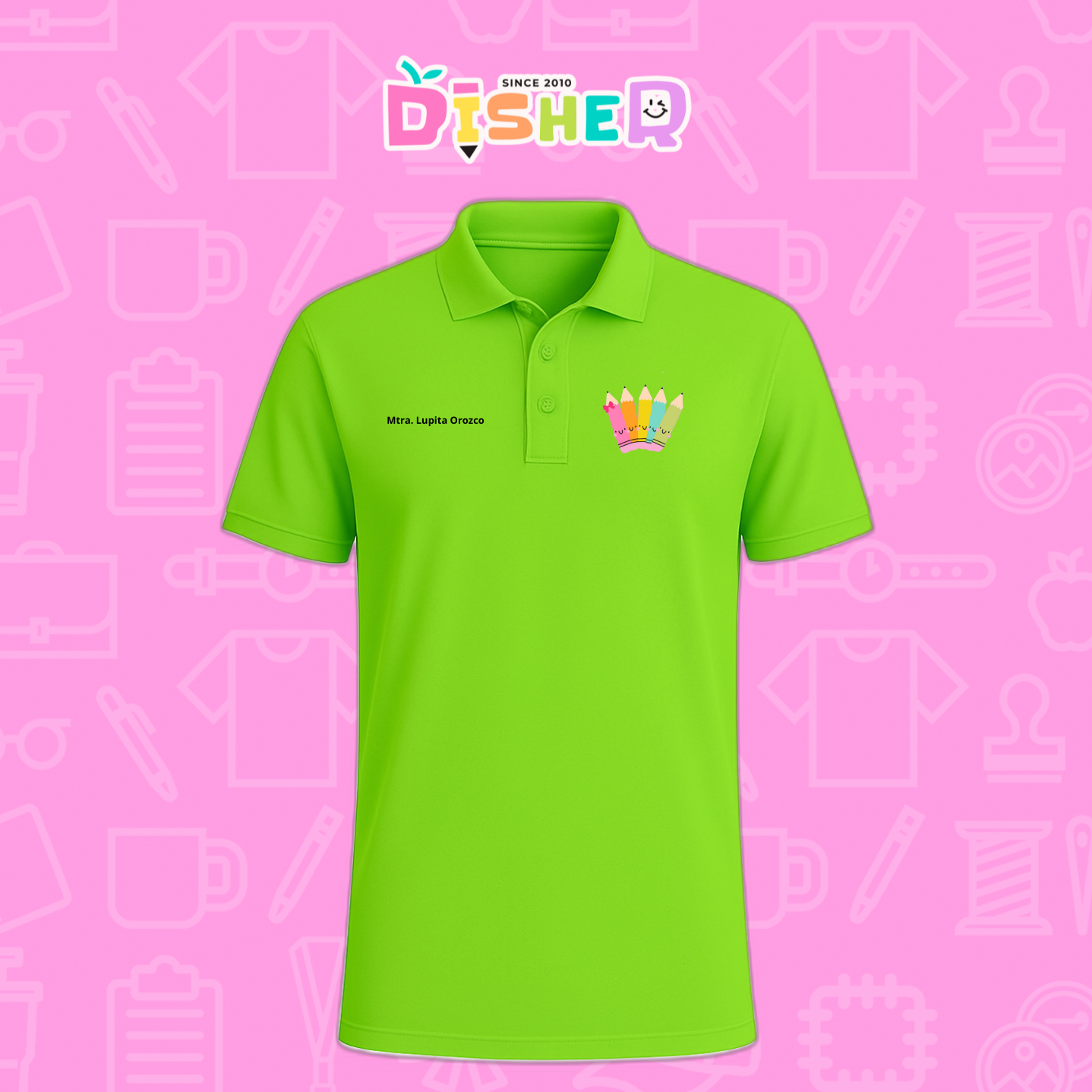 PBD-C-0042: Polo Bordada Dry Fit Caballero I Amigas crayolas
