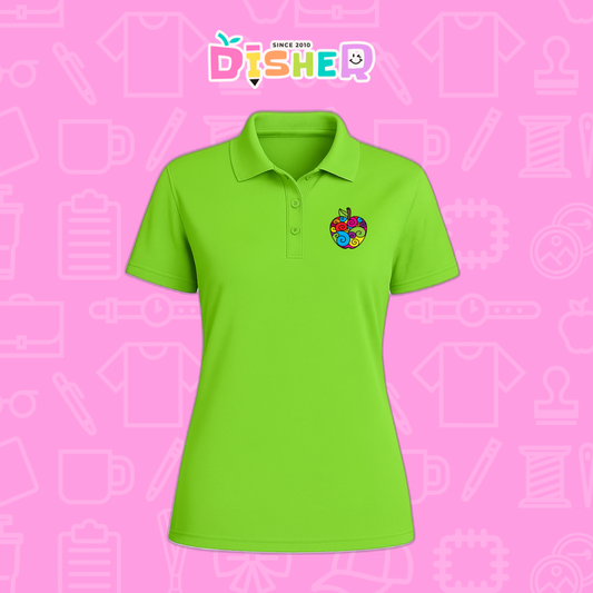 PBD-D-067: Polo Bordada Dry Fit Dama I Manzana risco