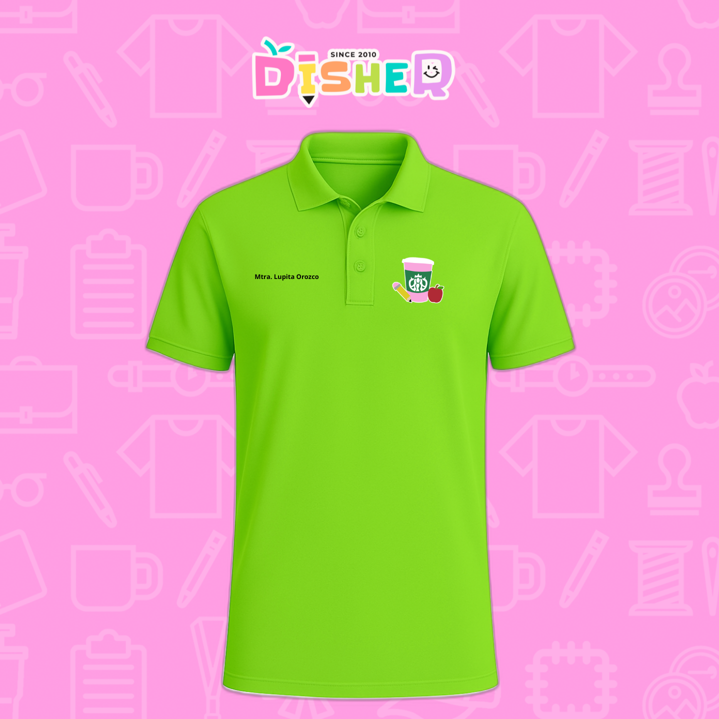 PBD-C-0037: Polo Bordada Dry Fit Caballero I Teacher Starbucks