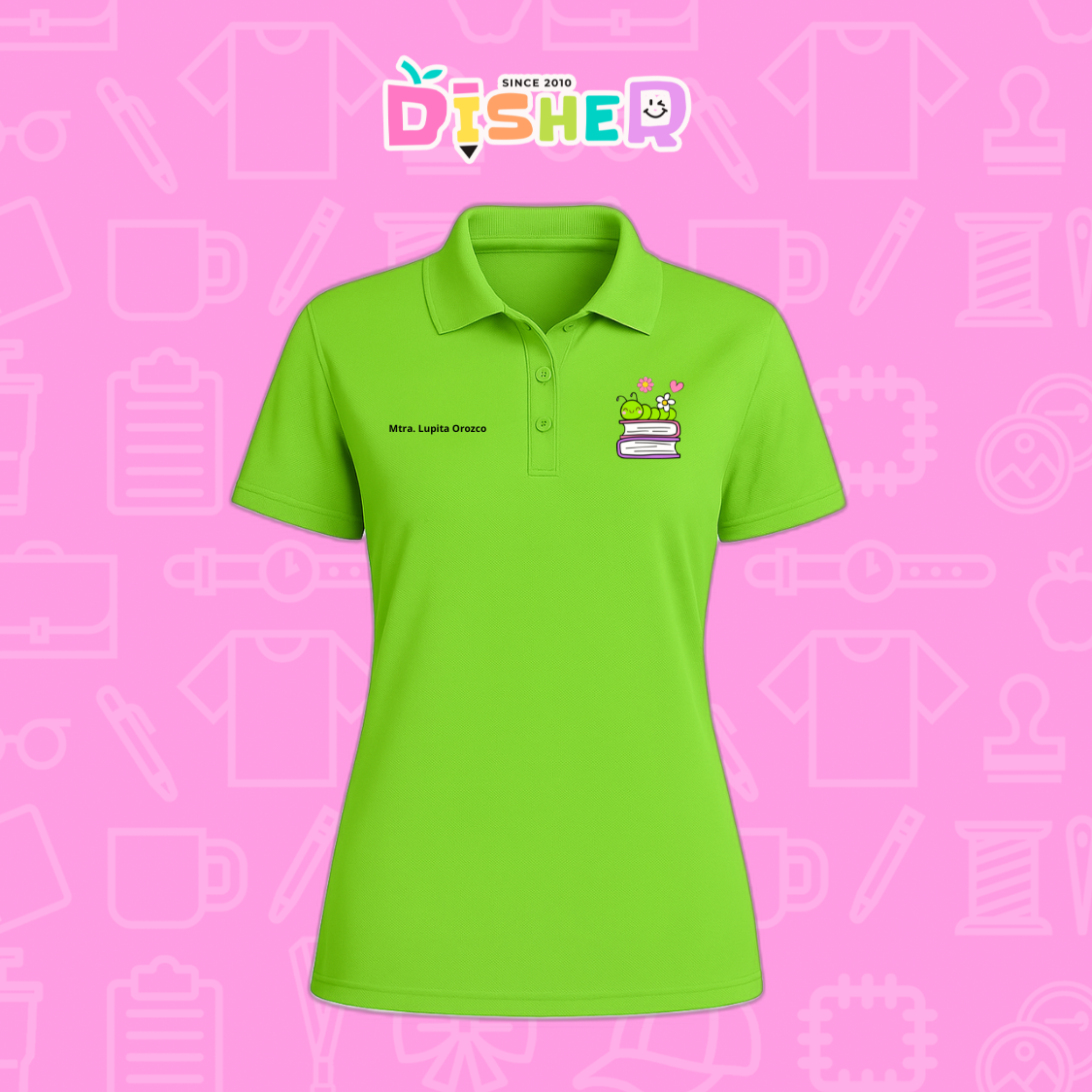 PBD-D-004 : Polo Bordada Dry Fit Dama I Gusanito libros