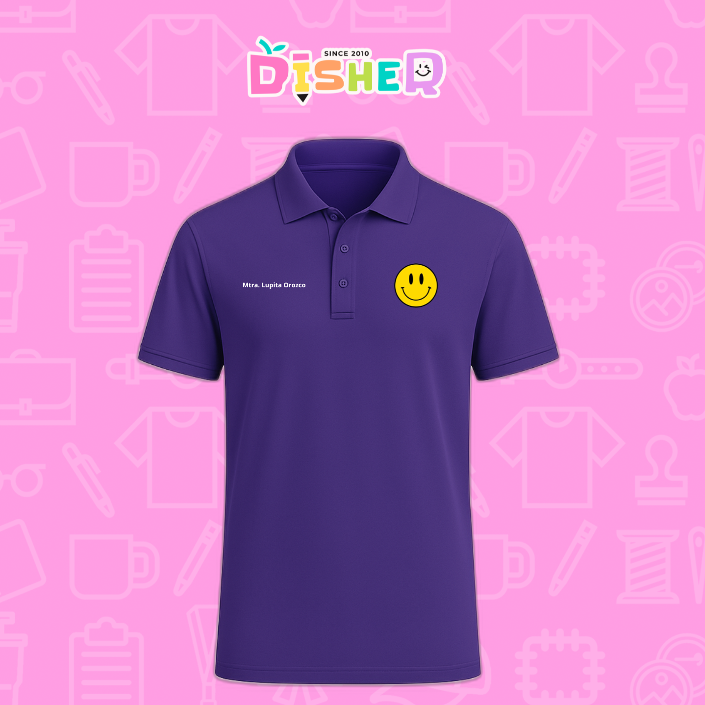 PBD-C-0083: Polo Bordada Dry Fit Caballero I Smily