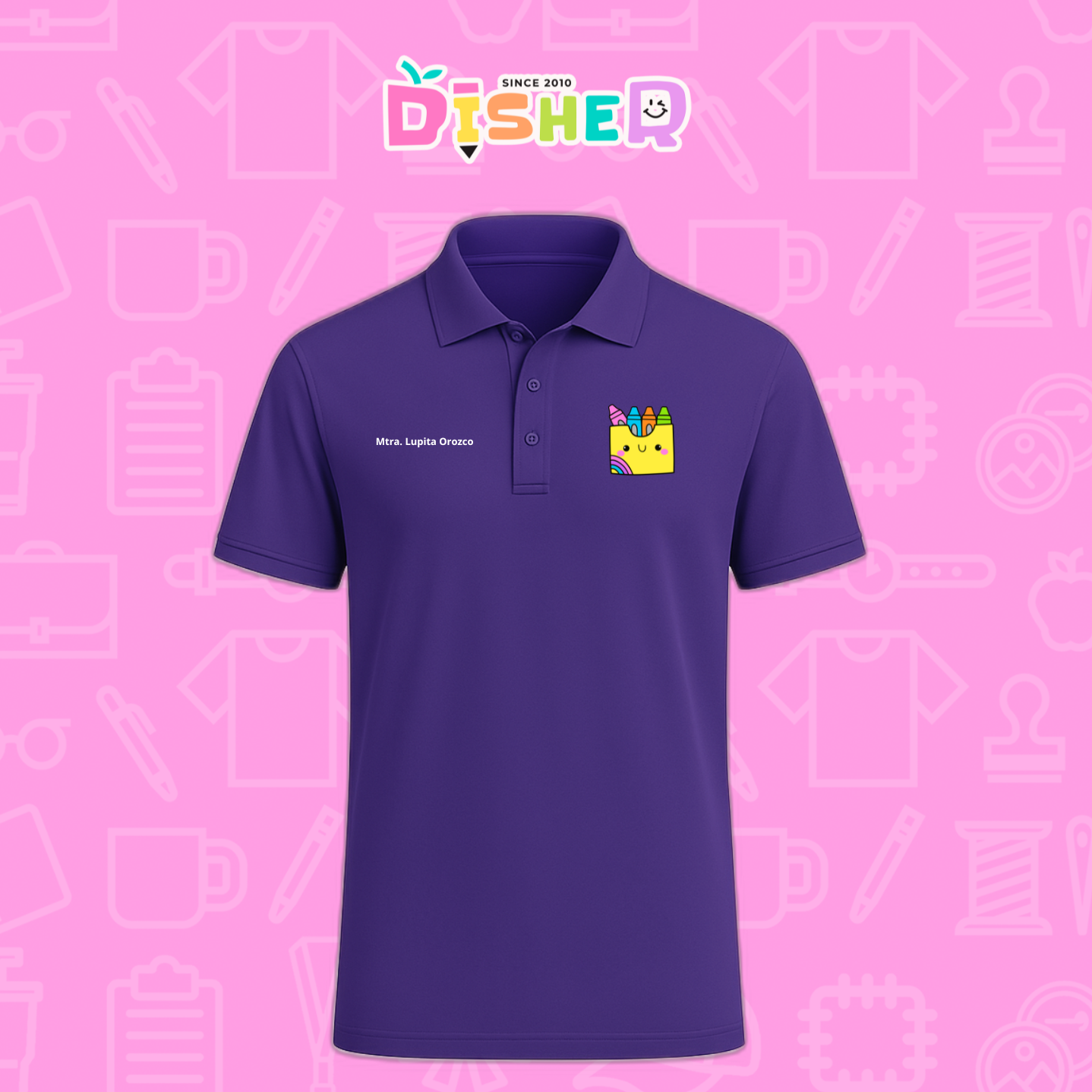 PBD-C-0016: Polo Bordada Dry Fit Caballero I Cajita crayola