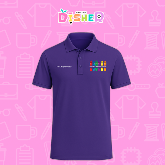 PBD-C-0063: Polo Bordada Dry Fit Caballero I Crayolitas emociones