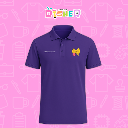 PBD-C-0011: Polo Bordada Dry Fit Caballero I Moño lápiz amarillo