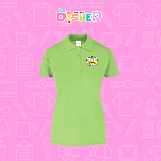 PBY-D-0092: Polo Bordada 50/50 Dama I Corazón papel preescolar