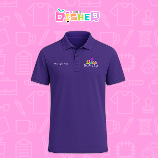 PBD-C-0039: Polo Bordada Dry Fit Caballero I Teacherlife