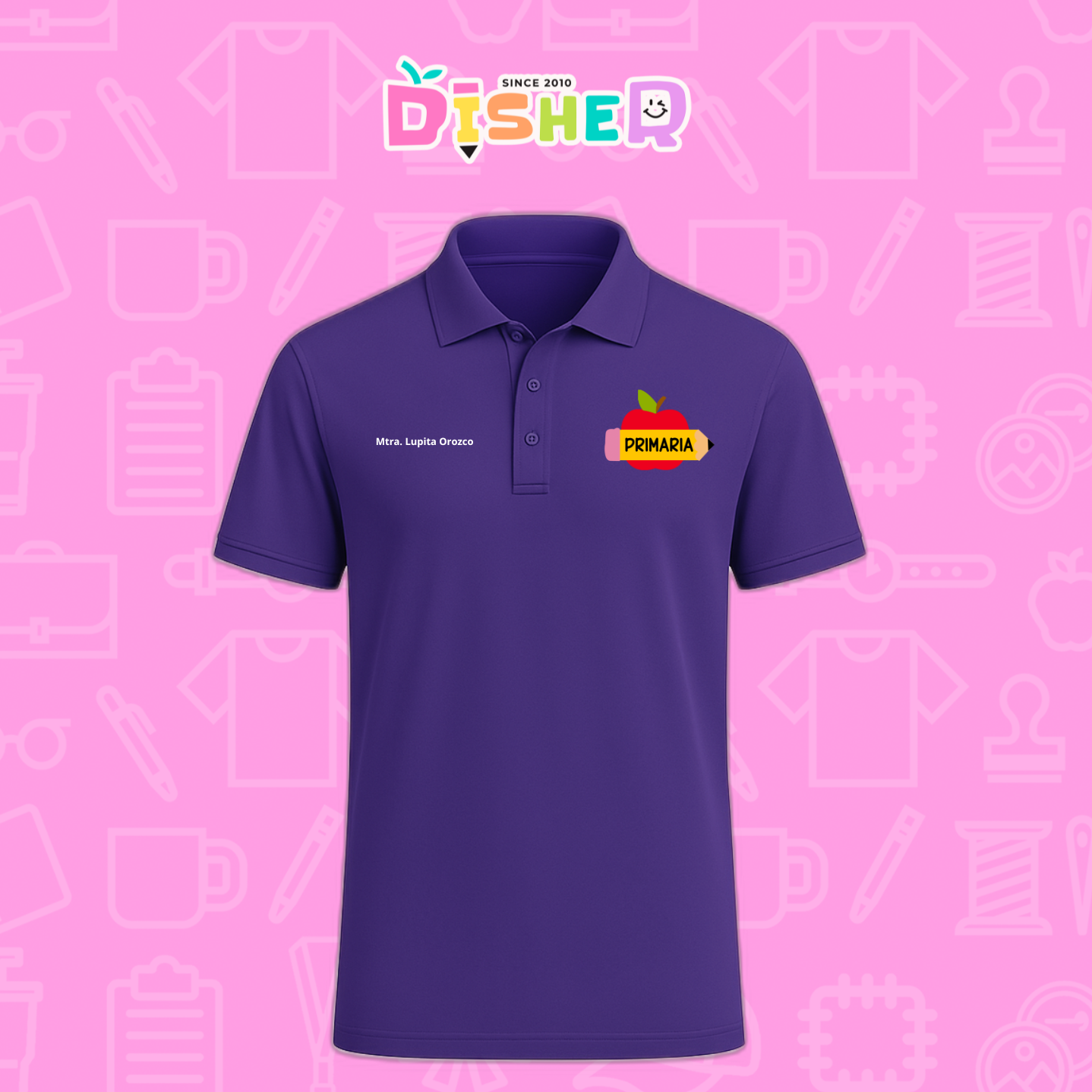 PBD-C-0085: Polo Bordada Dry Fit Caballero I Manzana primaria