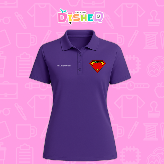 PBD-D-089: Polo Bordada Dry Fit Dama I Super Maestro