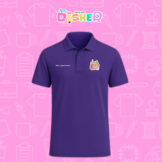 PBD-C-0036: Polo Bordada Dry Fit Caballero I Teacher coffe