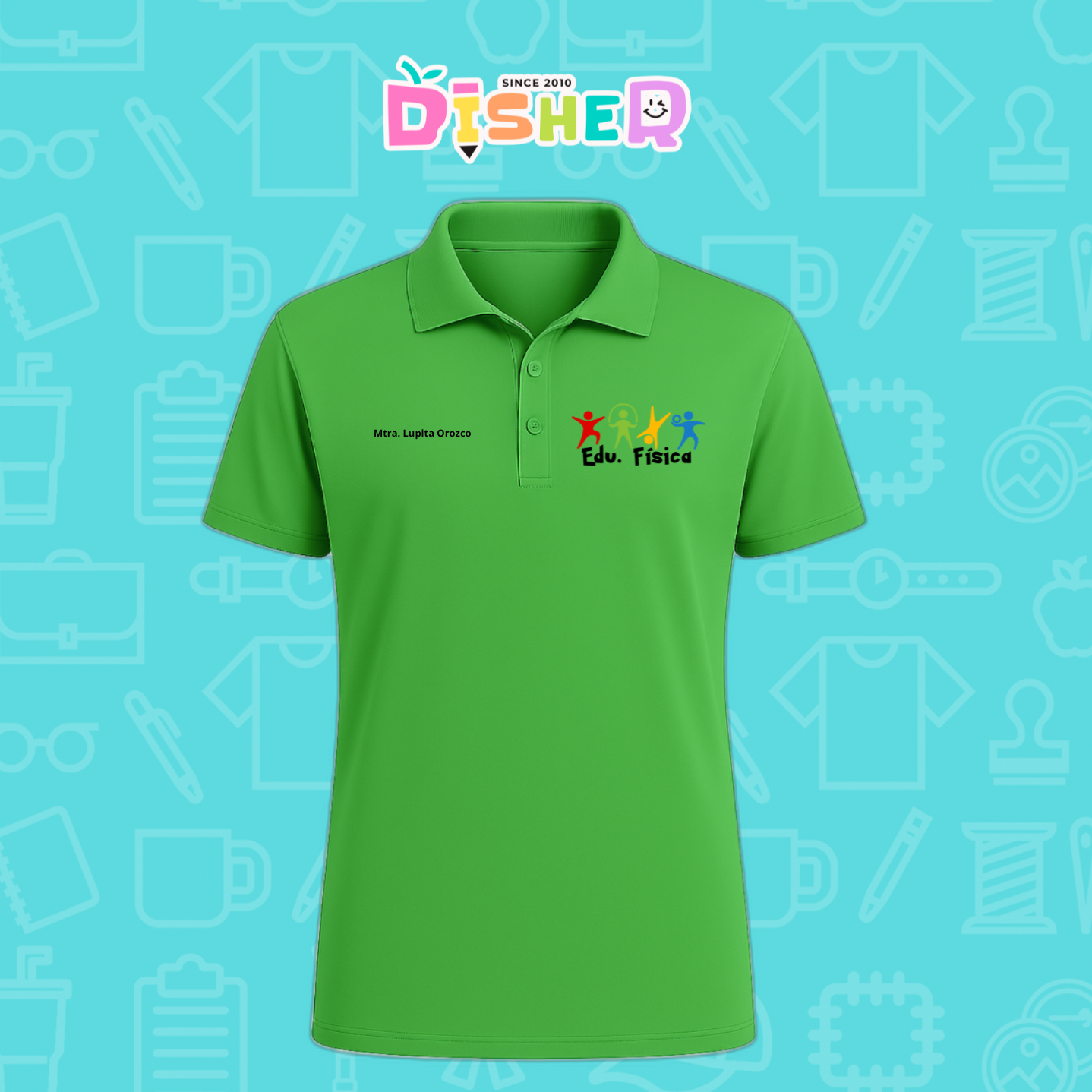 PBD-C-0091: Polo Bordada Dry Fit Caballero I Manzana lápices
