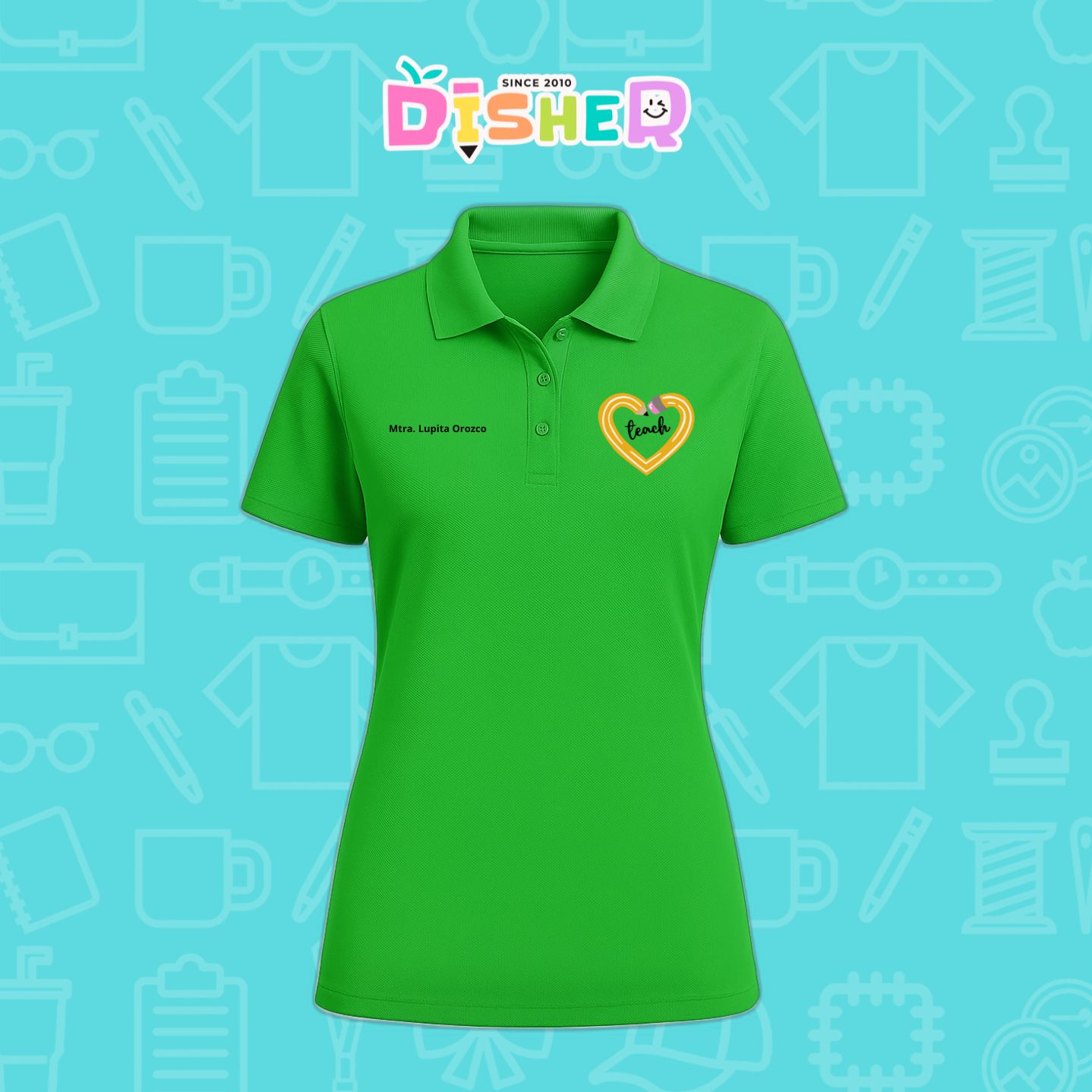 PBD-D-100: Polo Bordada Dry Fit Dama I Lápiz teach