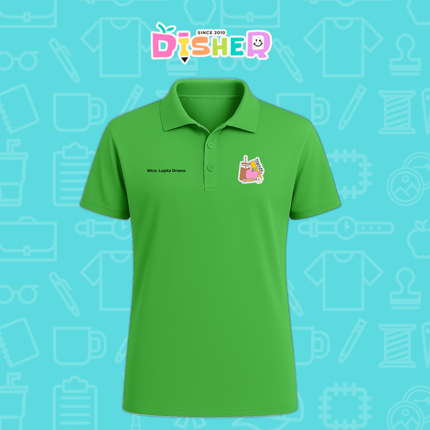 PBD-C-0036: Polo Bordada Dry Fit Caballero I Teacher coffe