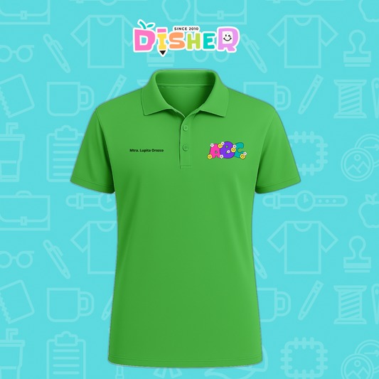 PBD-C-0043: Polo Bordada Dry Fit Caballero I Abc flores