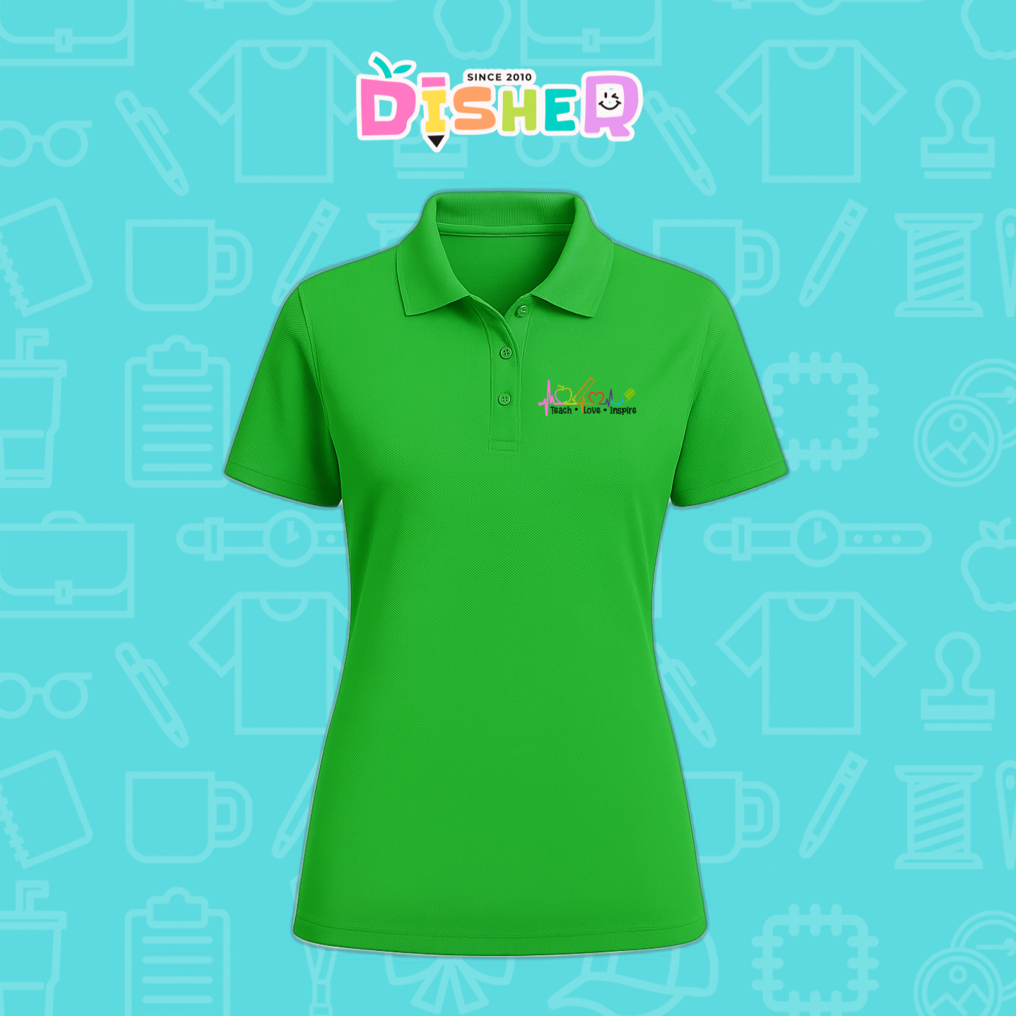 PBD-D-082: Polo Bordada Dry Fit Dama I Latidos